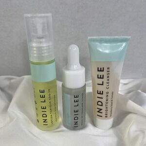 INDIE LEE Discovery Kit: Brightening Cleanser, Squalane Facial Oil, COQ-10 Toner